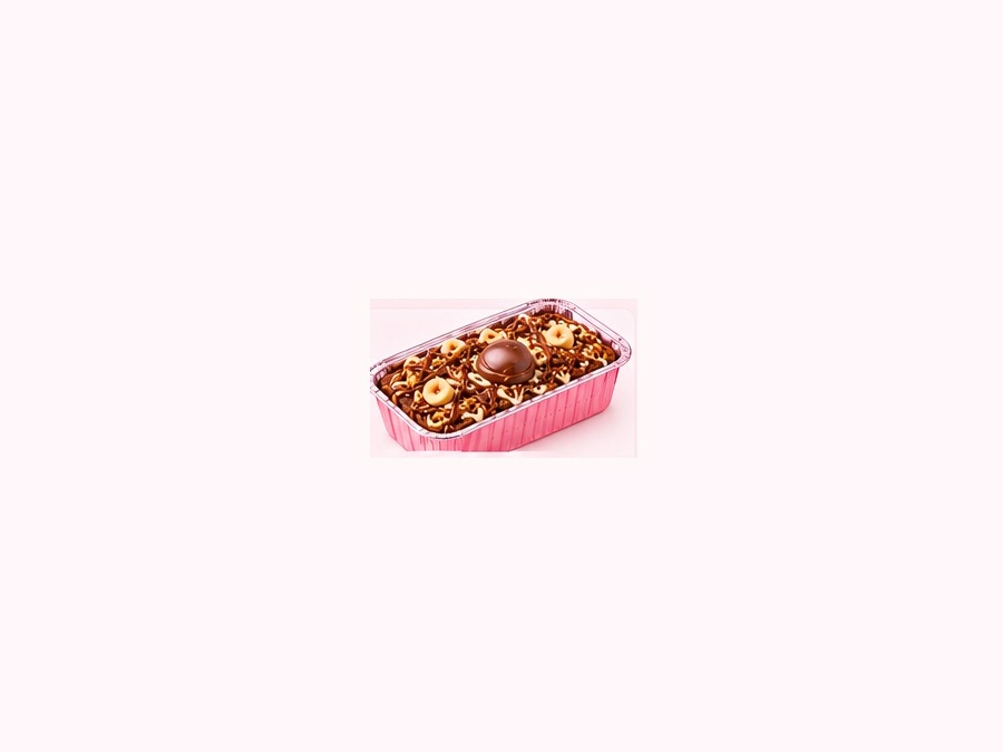 Nutella Brownie studio-style product illustration in a pink foil tray