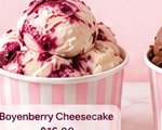 Boysenberry Cheesecake serving illustration